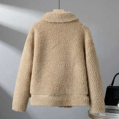 Women's Plush Shearling Fleece Jacket with Patch Pockets, photo 5