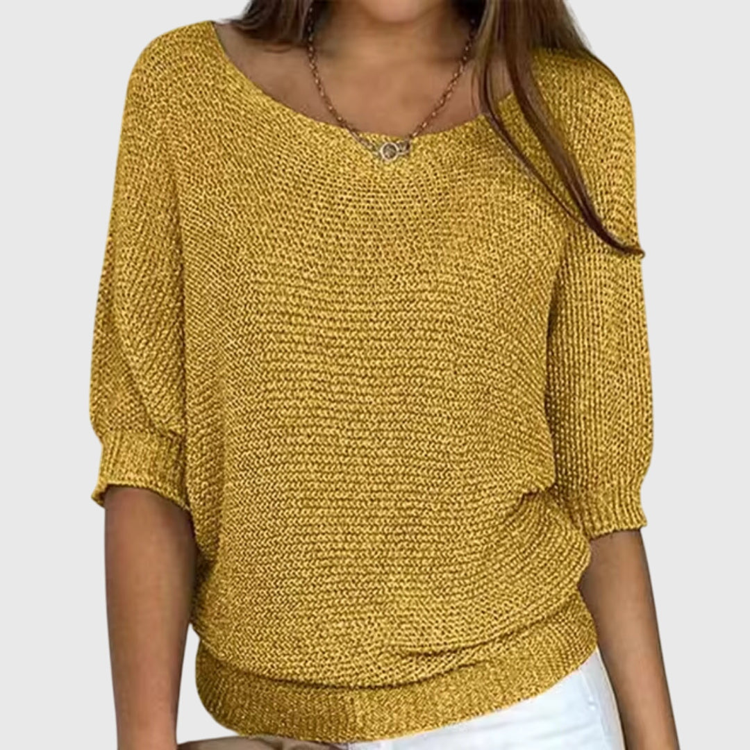 Women's everyday sweater in yellow