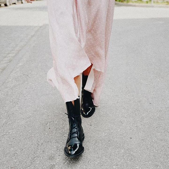 Elegant Leather Lace-Up Ankle Boots – view 5