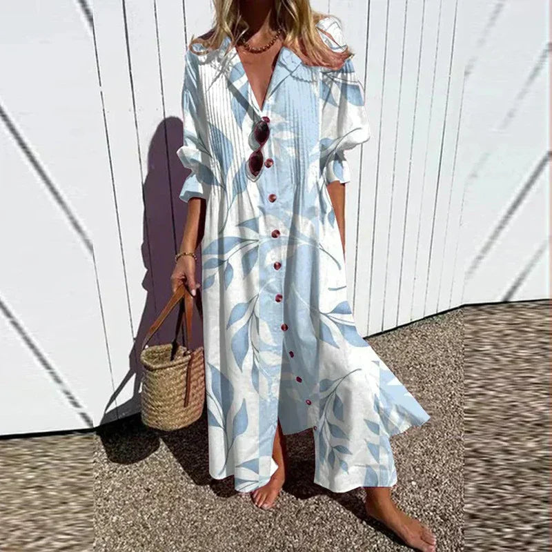 Sophie | Floral Maxi Dress Long Sleeve Boho Style 4