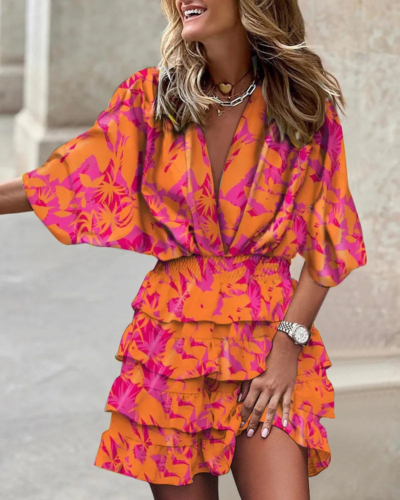 Sophie | Summer Dress Boho Printed Ruffle Mini 3