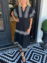 Sophie | Summer Dresses Boho V Neck Midi Fit