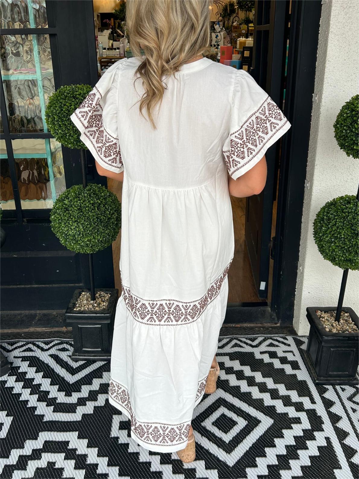 Sophie | Summer Dresses Boho V Neck Midi Fit 3