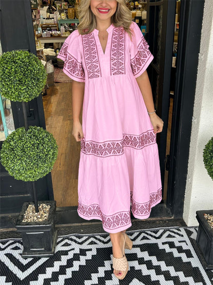 Sophie | Summer Dresses Boho V Neck Midi Fit 5