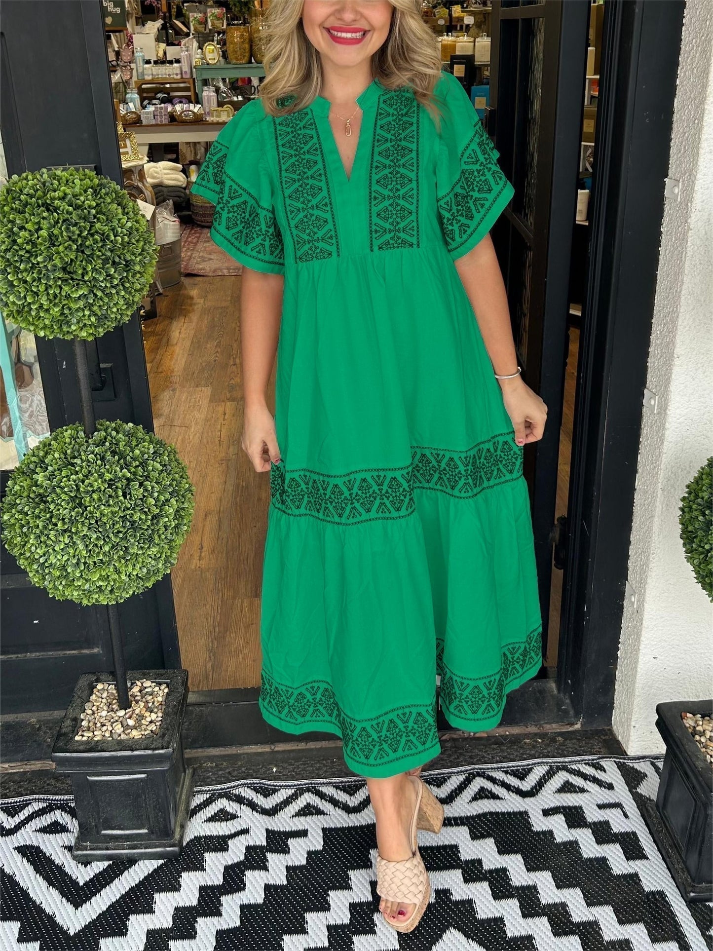 Sophie | Summer Dresses Boho V Neck Midi Fit 8