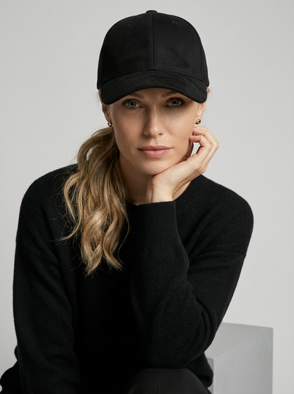 gray Genuine Leather Baseball Cap