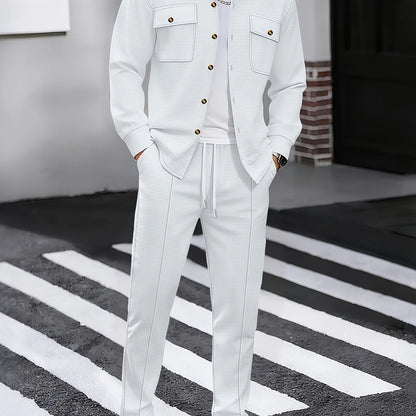 Men's Two-Piece Set, Refined Casual Winter Outfit
