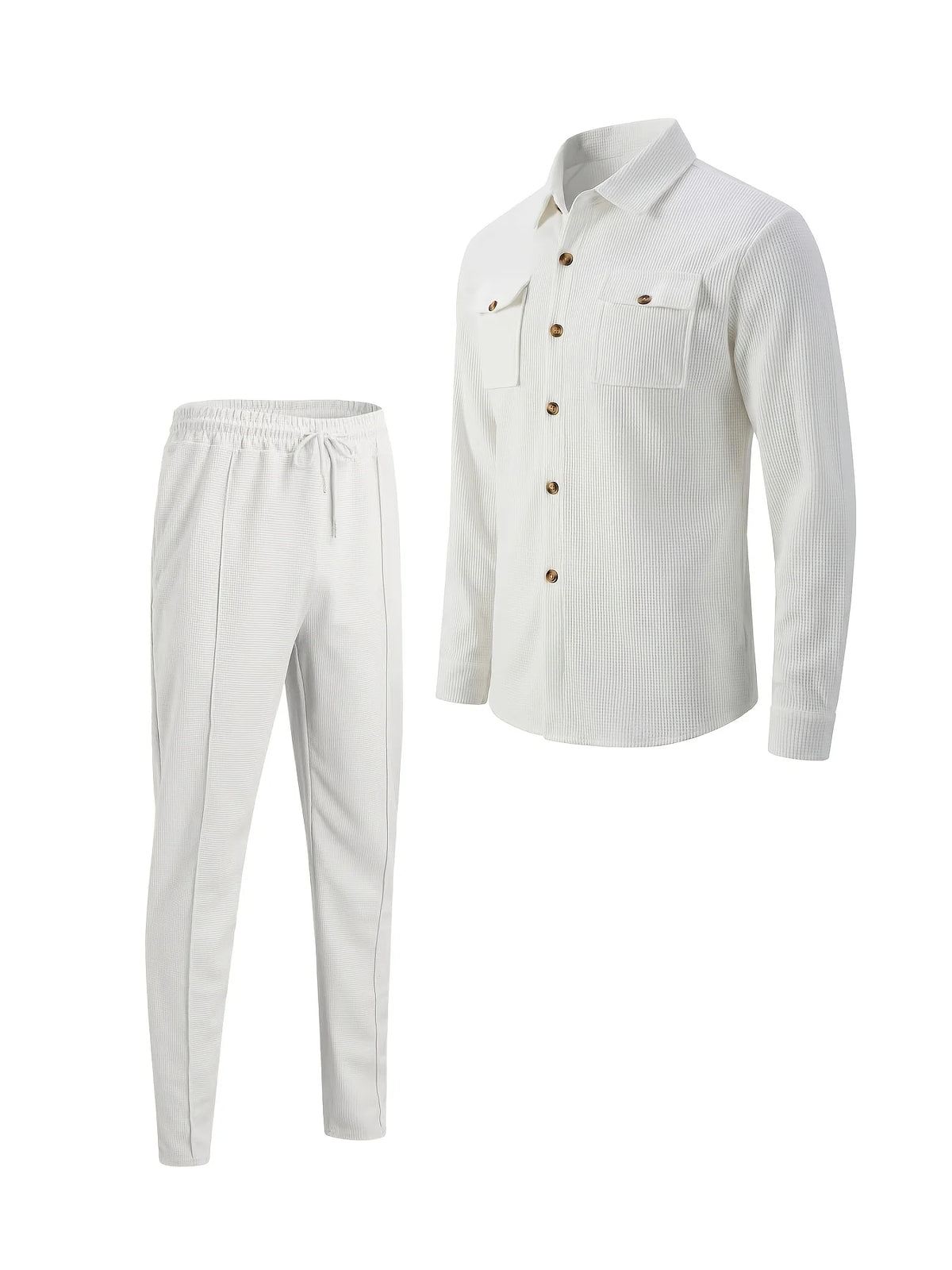 Men's Two-Piece Set, Refined Casual Winter Outfit