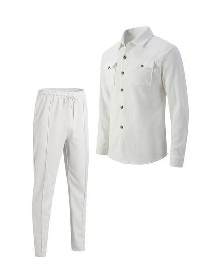 Men's Two-Piece Set, Refined Casual Winter Outfit