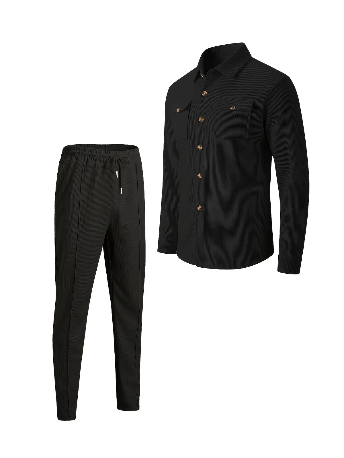 Men's Two-Piece Set, Refined Casual Winter Outfit
