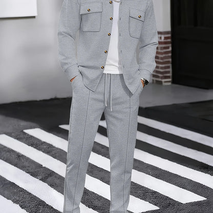 Men's Two-Piece Set, Refined Casual Winter Outfit
