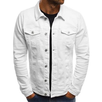 Men's denim jacket in white