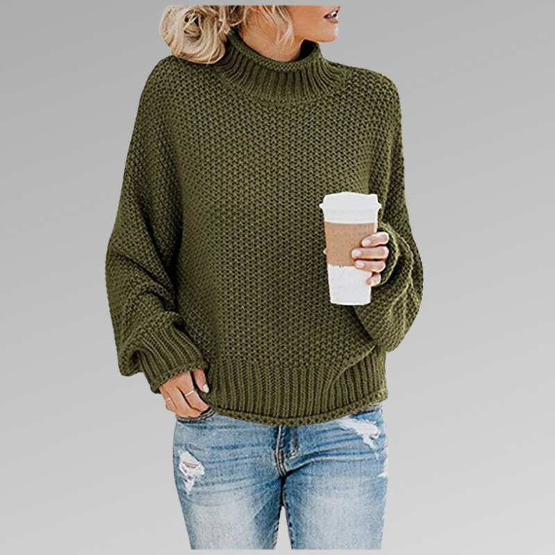 Women's pullover sweater in green