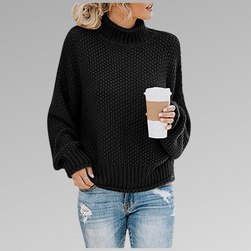 Women's pullover sweater in black