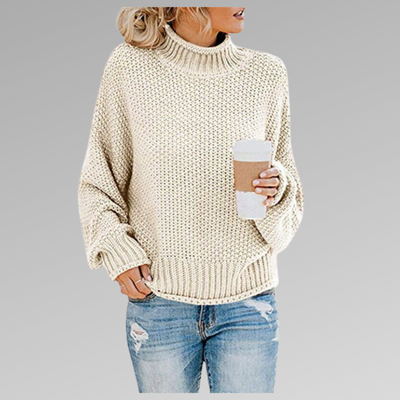 Women's pullover sweater in cream