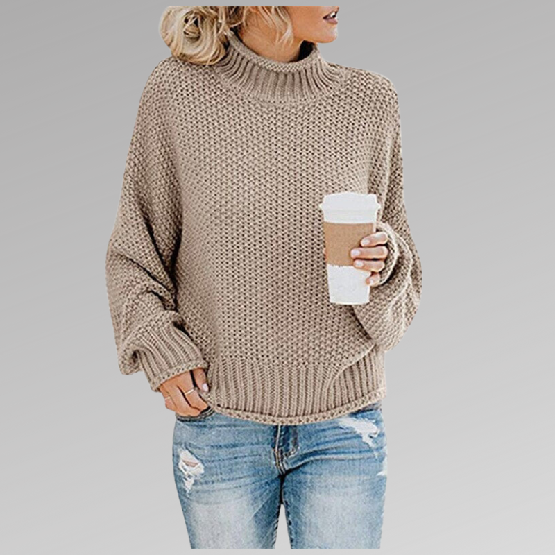 Women's pullover sweater in beige