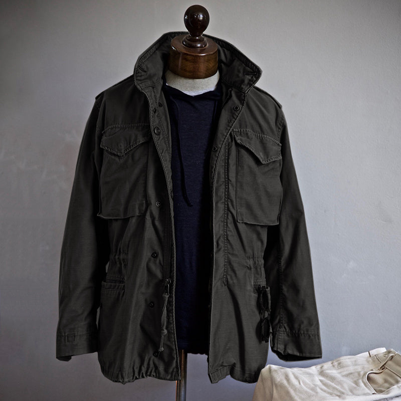Men's military field jacket in black