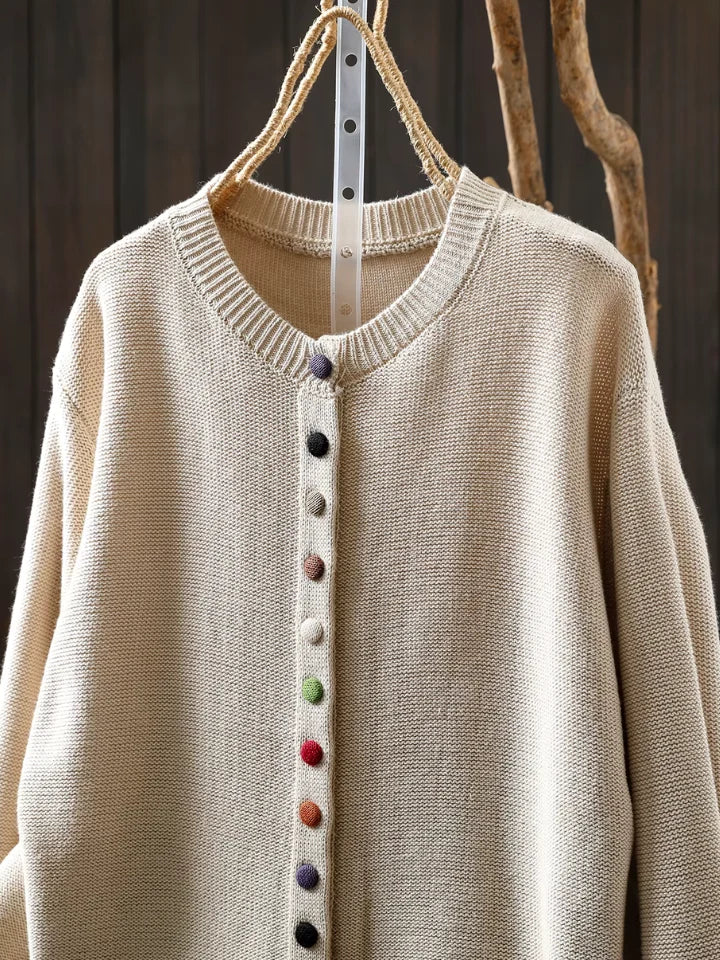 Women's lightweight knit cardigan with button details