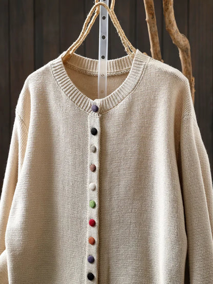 Women's lightweight knit cardigan with button details