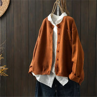 Marlowe | Women's Loose Fit Button Up Medium Weight Fall Cardigan