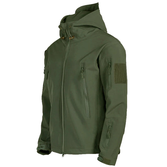 Men's multi-pocket field jacket in green