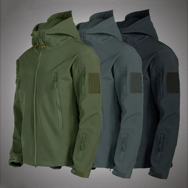Men's multi-pocket field jacket in green