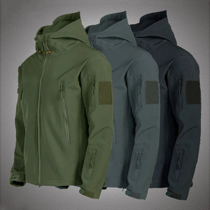 Men's multi-pocket field jacket in green
