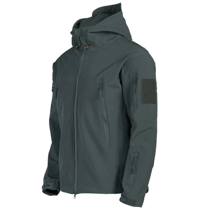 Men's multi-pocket field jacket in grey