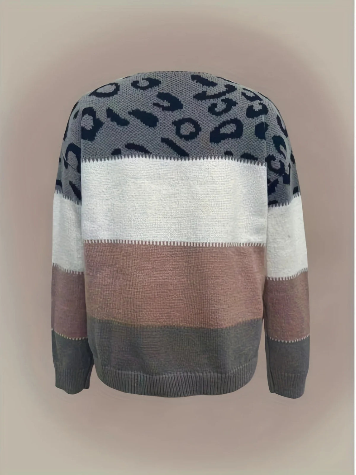 Women's Color-Block Sweater, Patterned Winter Knit Top