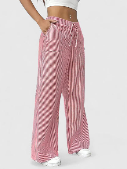 Women's wide-leg palazzo pants in pink