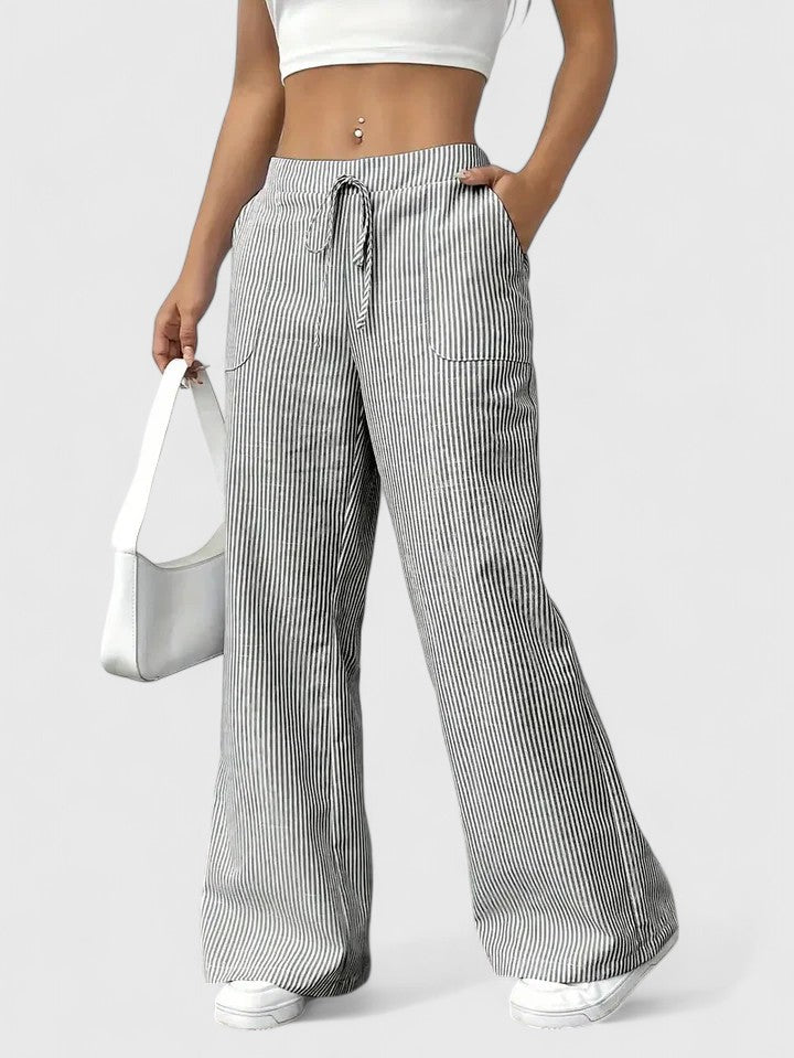 Women's wide-leg palazzo pants in blue