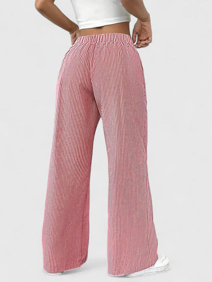 Women's wide-leg palazzo pants in blue