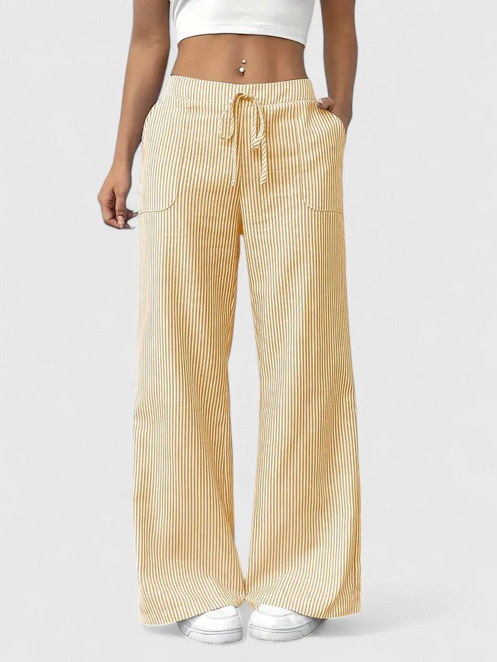 Women's wide-leg palazzo pants in blue