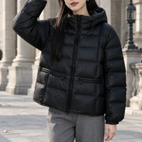 Sydney | Women's Hooded Duck-Down Jacket with Zip Waist Pockets