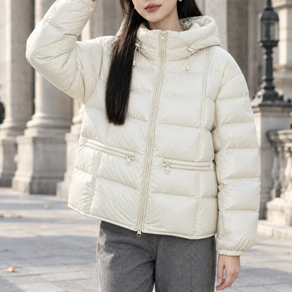 Women's Hooded Duck-Down Jacket with Zip Waist Pockets, photo 3