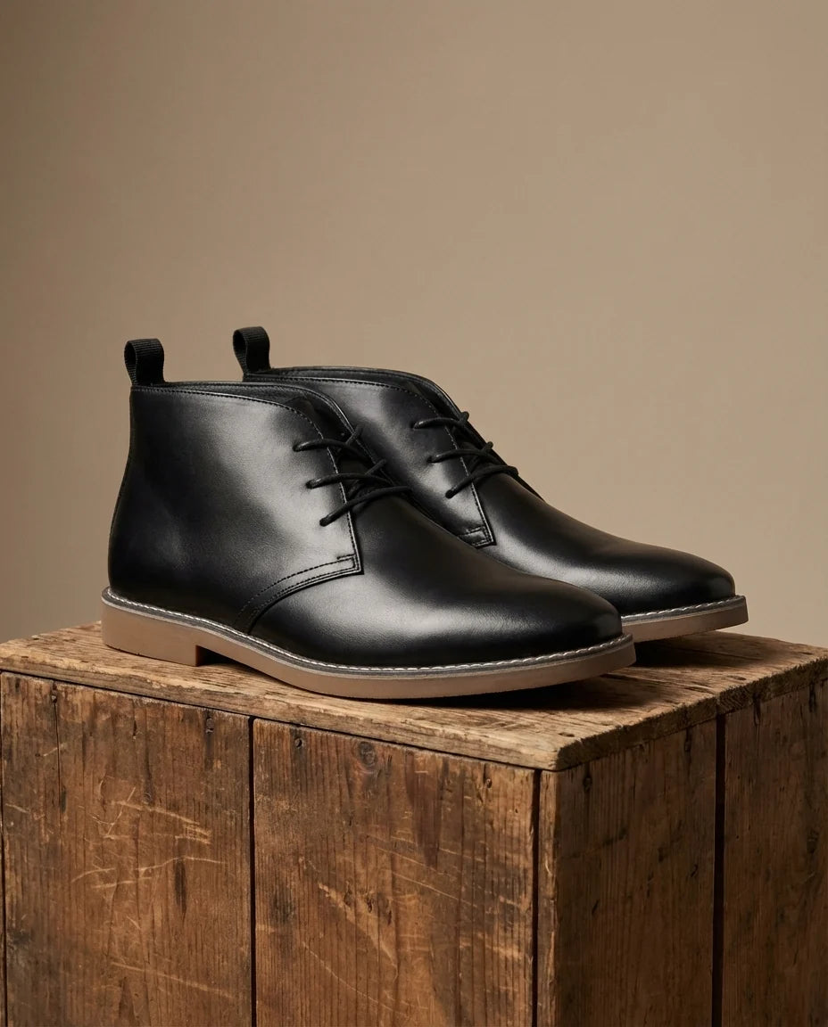 Matthew casual leather boots, side profile