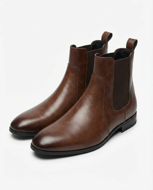 Alexander full-grain leather Chelsea boots, front view