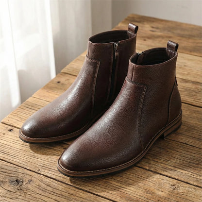 Men's Rugged Full-Grain Leather Boots with Steady City Sole, photo 2