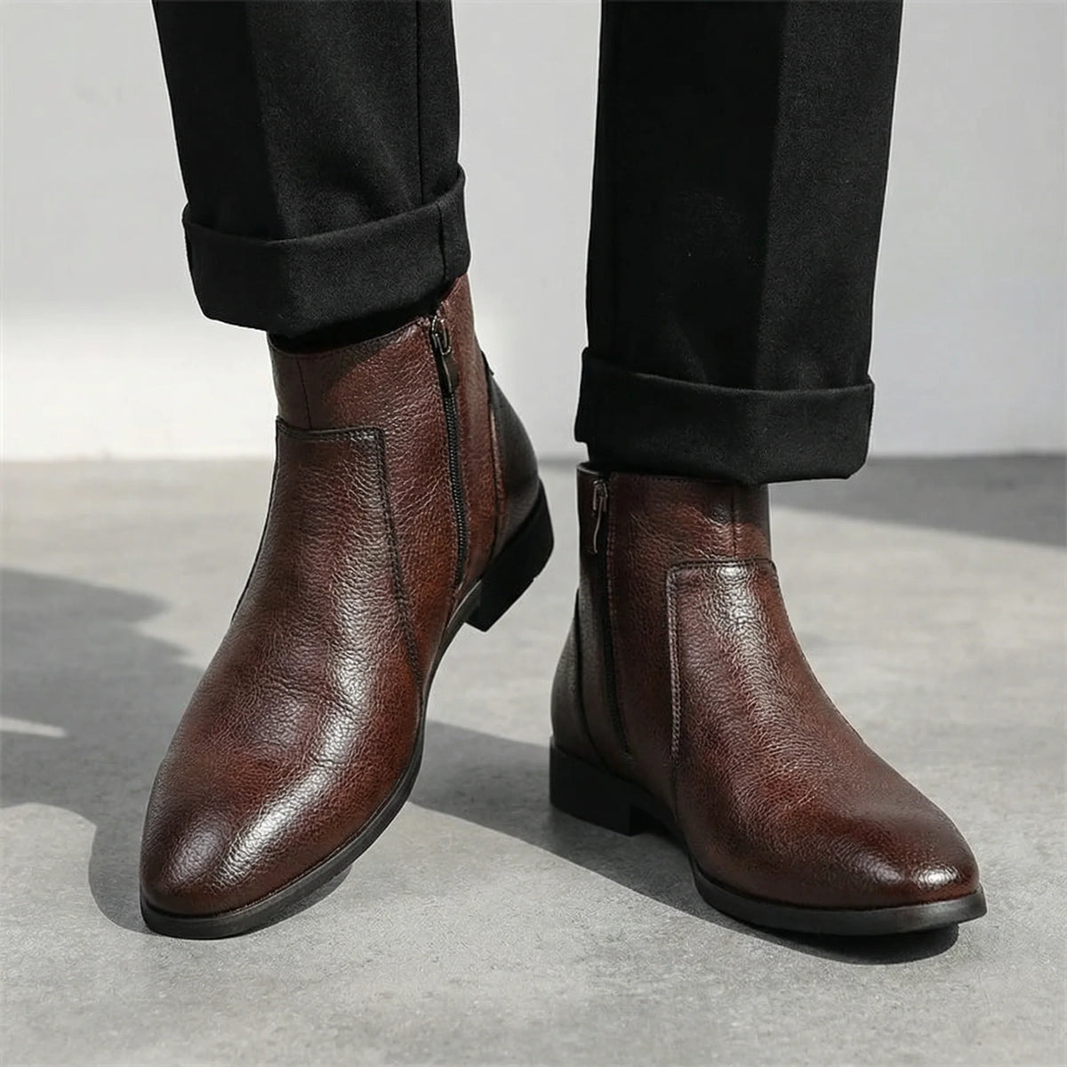 Men's Rugged Full-Grain Leather Boots with Steady City Sole, photo 3