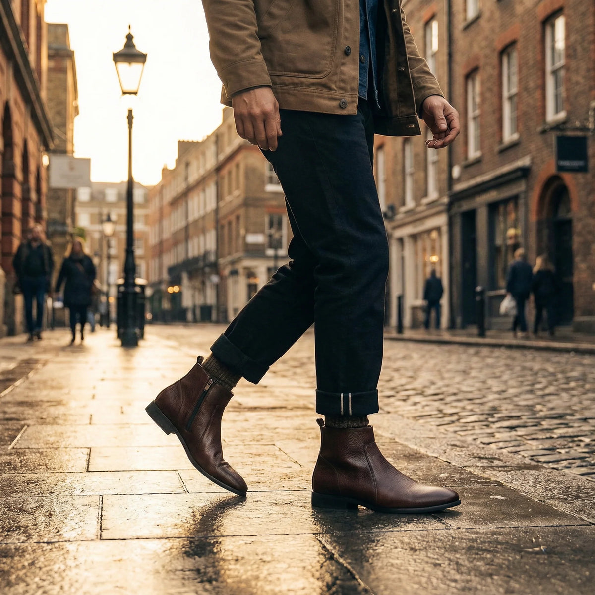 Men's Rugged Full-Grain Leather Boots with Steady City Sole, photo 4