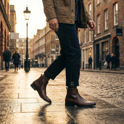 Men's Rugged Full-Grain Leather Boots with Steady City Sole, photo 4