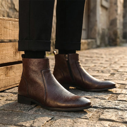 Men's Rugged Full-Grain Leather Boots with Steady City Sole, photo 5