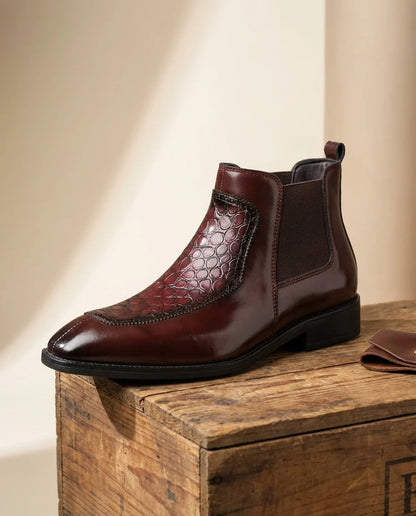 Charles leather boots, side profile