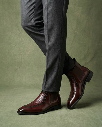 Charles leather boots in black