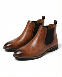 Wyatt | Men's Genuine Leather Chelsea Boots with Elastic Side Panels