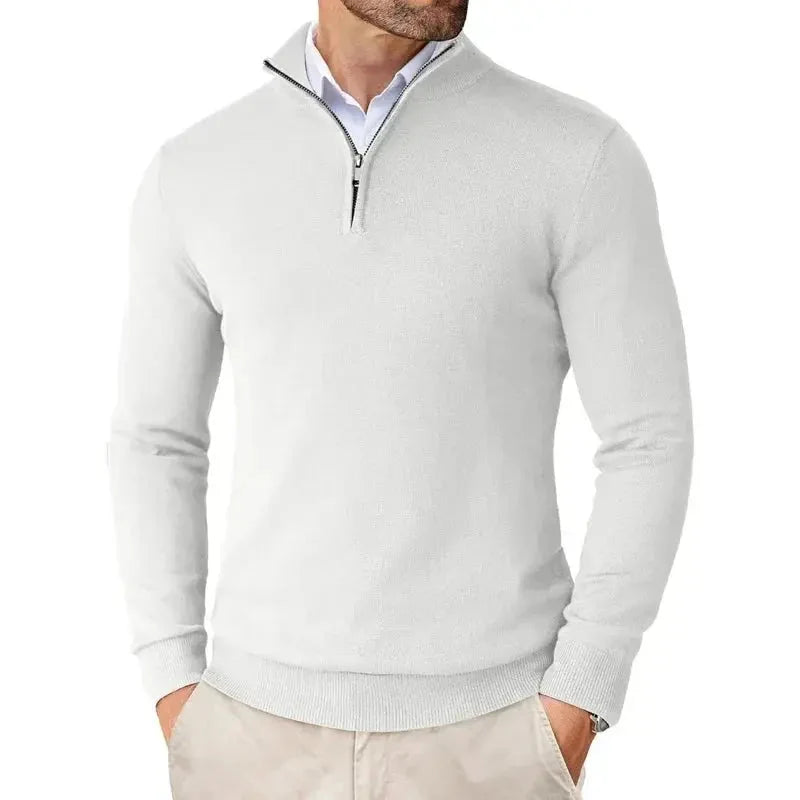 Christian half-zip sweater in black