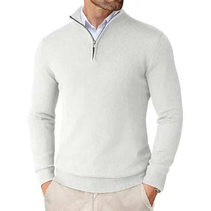 Christian half-zip sweater in black