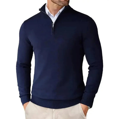Christian half-zip sweater in gray