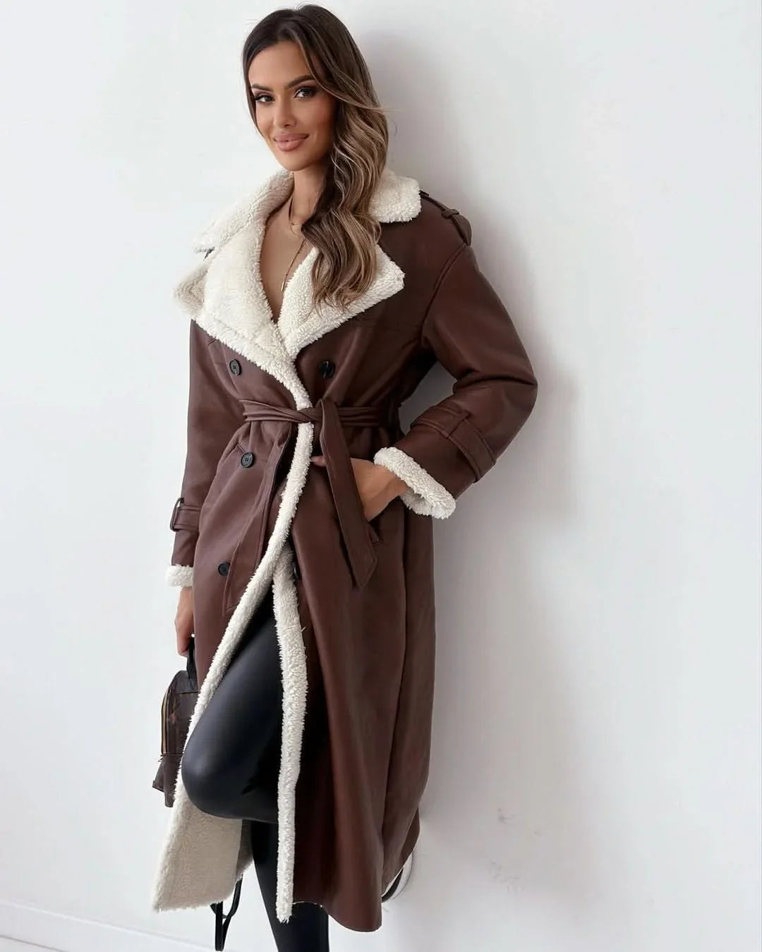 Double-Breasted Longline Trench Coat – view 6