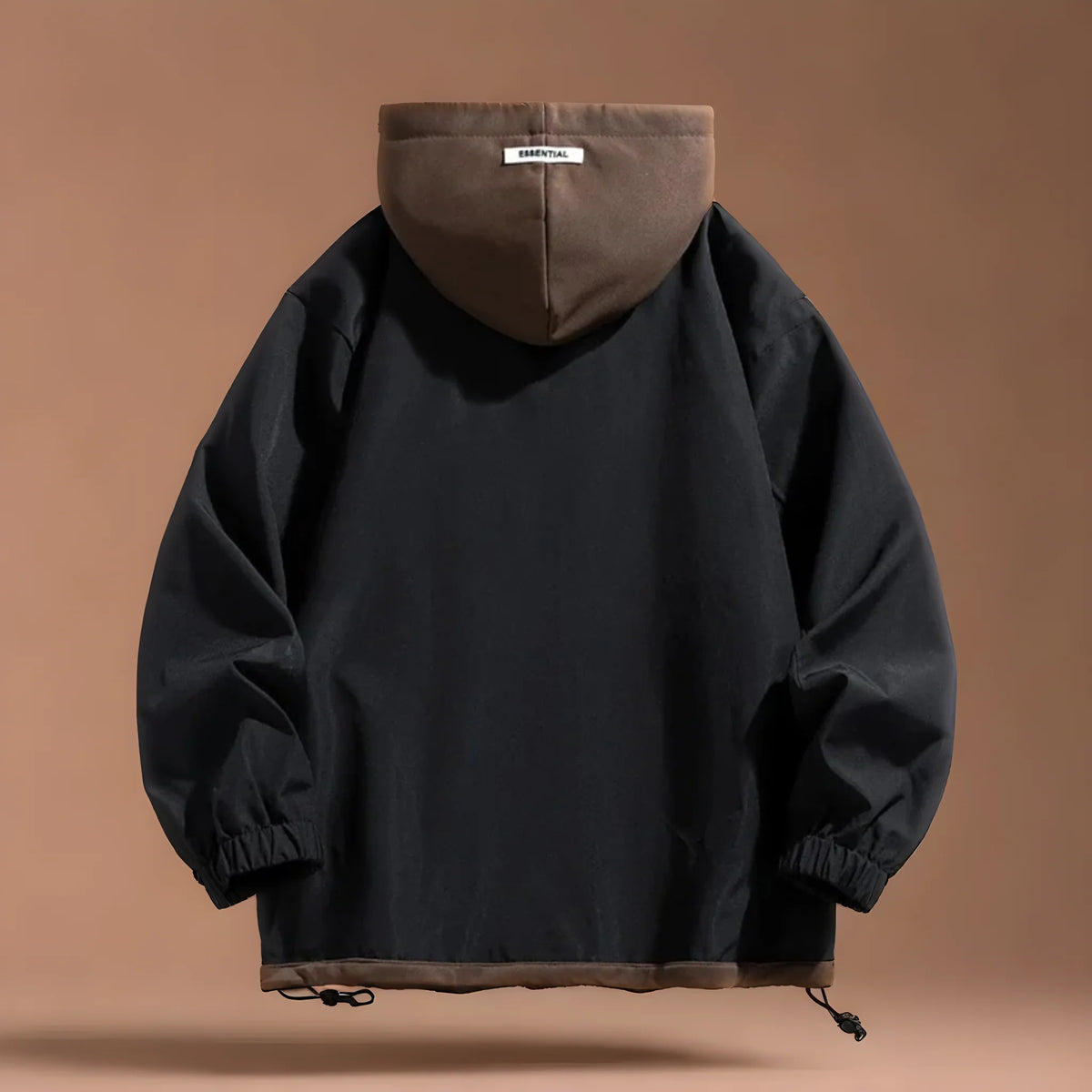 Men's green insulated parka with reinforced stitching